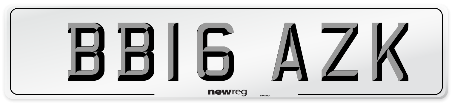 BB16 AZK Number Plate from New Reg